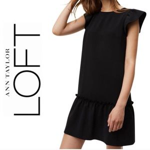LOFT drop waist black dress~NEW with tags